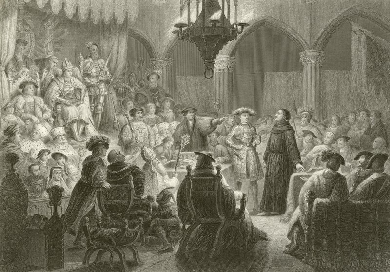 Luther Márton a wormsi diétán alkotó: English School