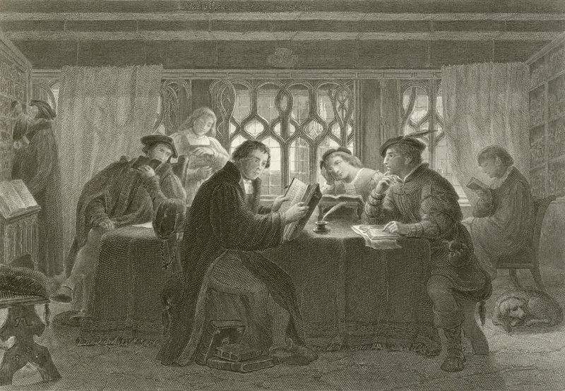 Luther Márton a Bibliát olvassa alkotó: English School