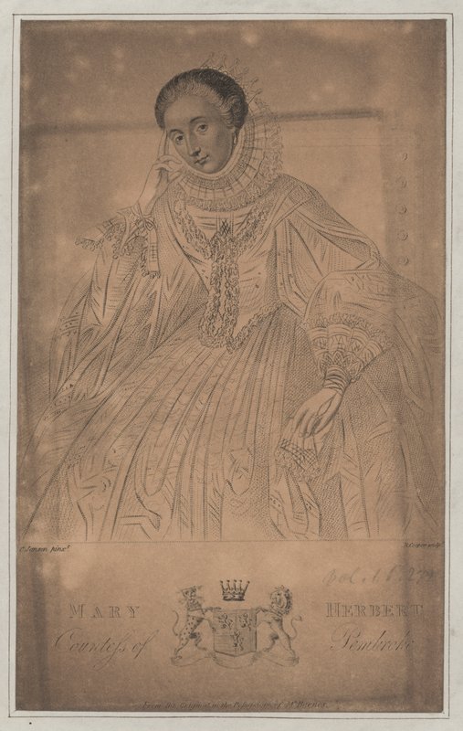 Mary Herbert, Pembroke grófnője (metszet) alkotó: English School
