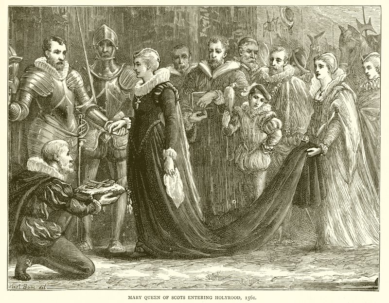 Mária skót királynő belép Holyroodba, 1561 alkotó: English School