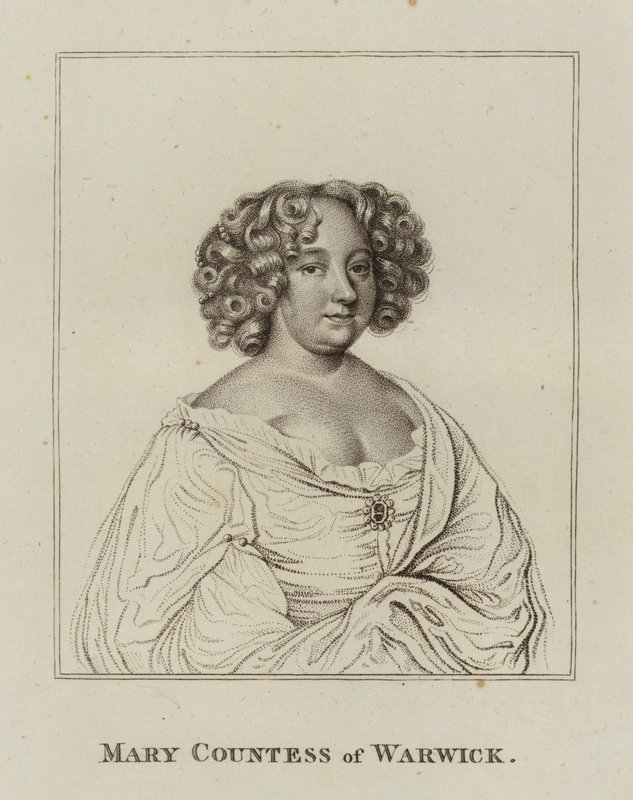 Mary Rich, Warwick grófnője (metszet) alkotó: English School