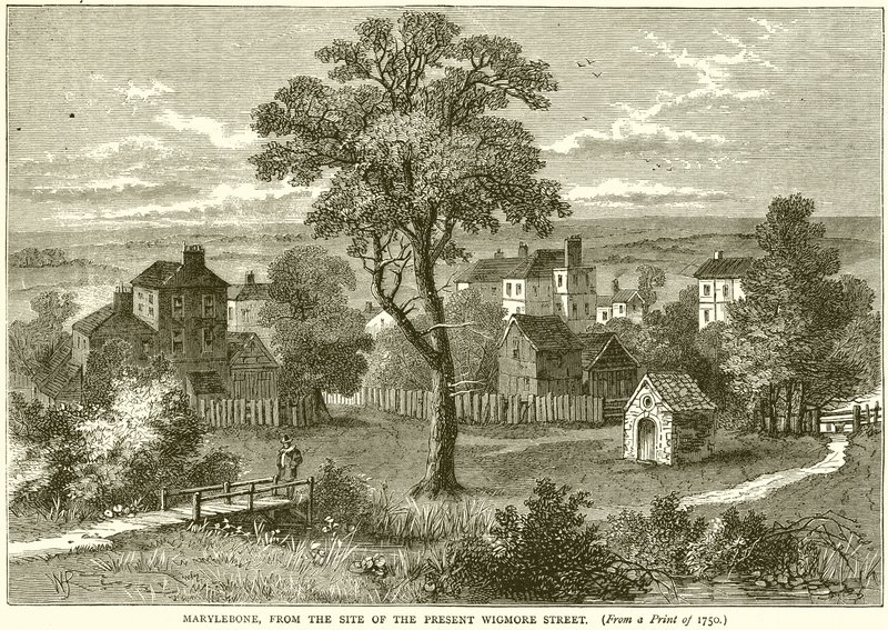 Marylebone, a jelenlegi Wigmore Street helyéről alkotó: English School