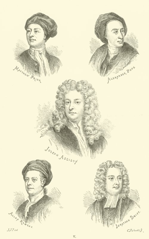 Matthew Prior, Alexander Pope, Joseph Addison, Allan Ramsay, Jonathan Swift alkotó: English School