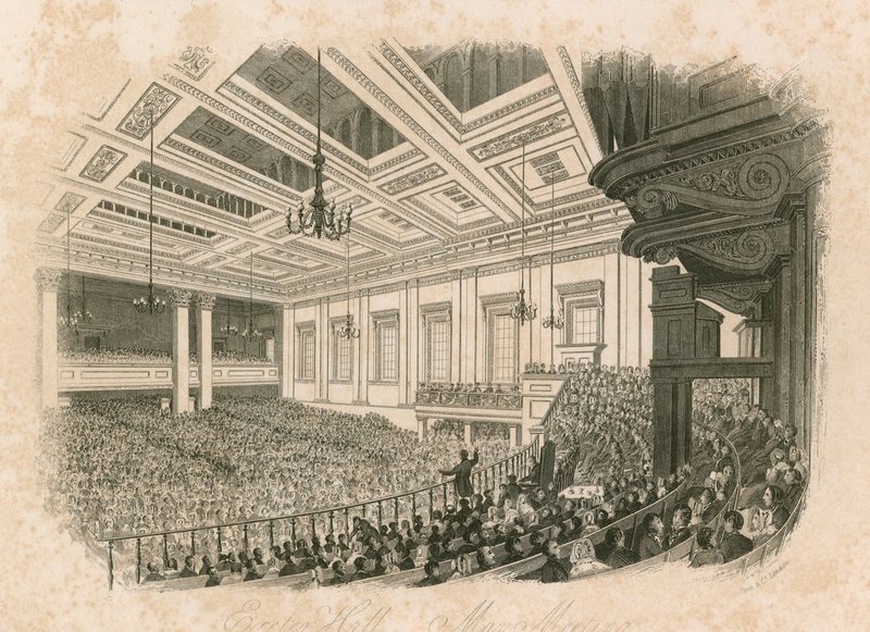 májusi találkozó az Exeter Hallban, Strandben, Londonban alkotó: English School