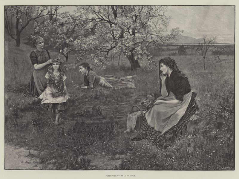 Május (metszet) alkotó: English School
