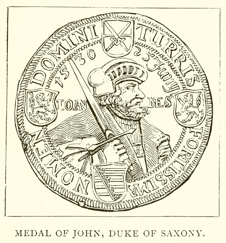 János szász herceg érme alkotó: English School