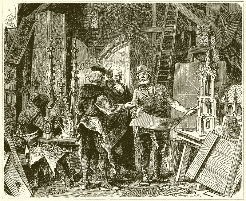 Középkori építészet; - Tervezés és katedrális alkotó: English School