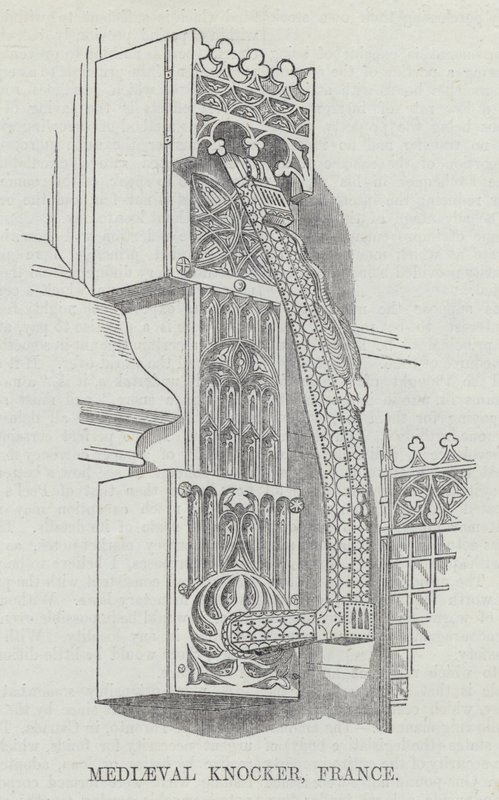 Középkori Knocker, Franciaország (metszet) alkotó: English School