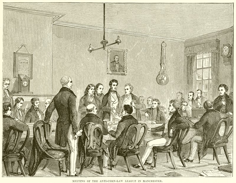 A Kukoricatörvény-ellenes Liga találkozója Manchesterben alkotó: English School