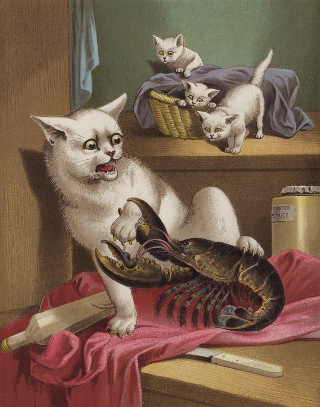 Meg és a homár (chromolitho) alkotó: English School
