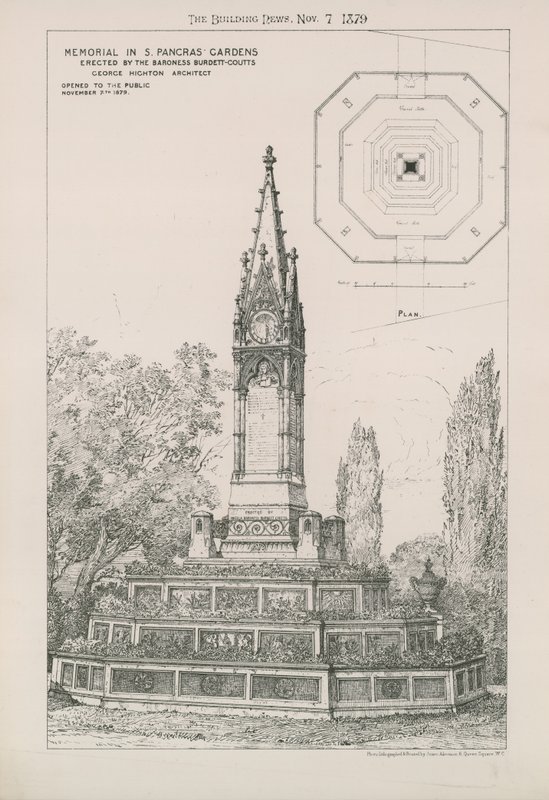 Emlékmű a St Pancras Gardensben alkotó: English School