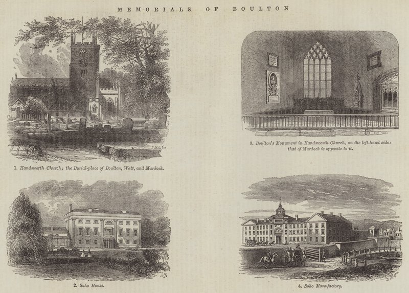 Boulton emlékei (metszet) alkotó: English School