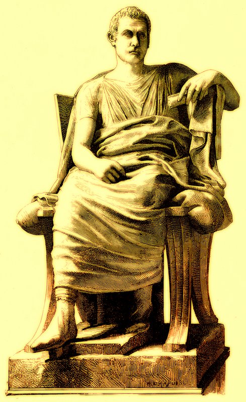 Menander, illusztráció: Victor Duruy Róma története című könyvéből, 1884-ben (digitálisan javított kép) alkotó: English School