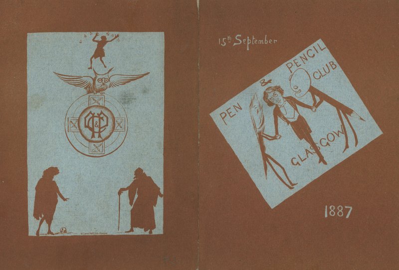 Menü egy bankettre Henry Irving tiszteletére, Pen and Pencil Club, Glasgow, 1887. szeptember 15. alkotó: English School