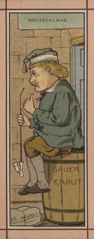 Menü illusztráció: Németország (színes litó) alkotó: English School