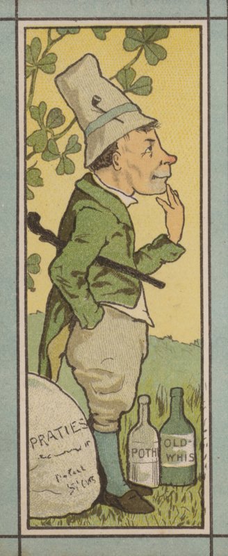 Menü illusztráció: Írország (színes litho) alkotó: English School