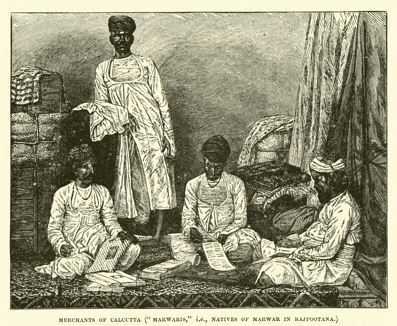 Kalkuttai kereskedők, Marwaris, azaz Marwar őslakosai Rajpootanában alkotó: English School