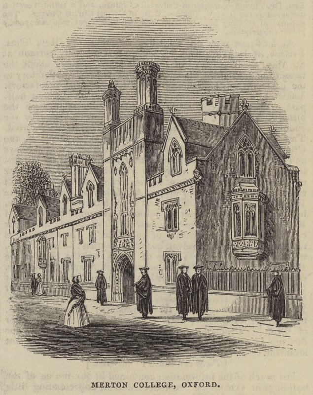 Merton College, Oxford (metszet) alkotó: English School