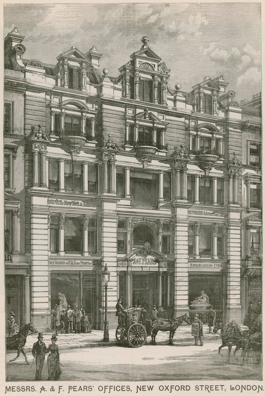 Mrs. A & F Pears irodái, New Oxford Street, London alkotó: English School
