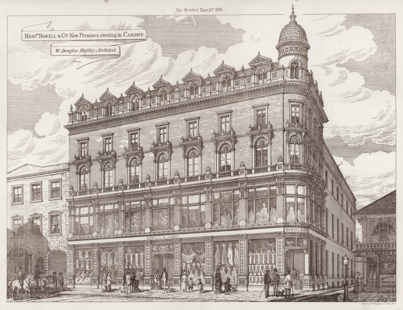 Howell és társai új helyiségei, felállítás Cardiffban (metszet) alkotó: English School