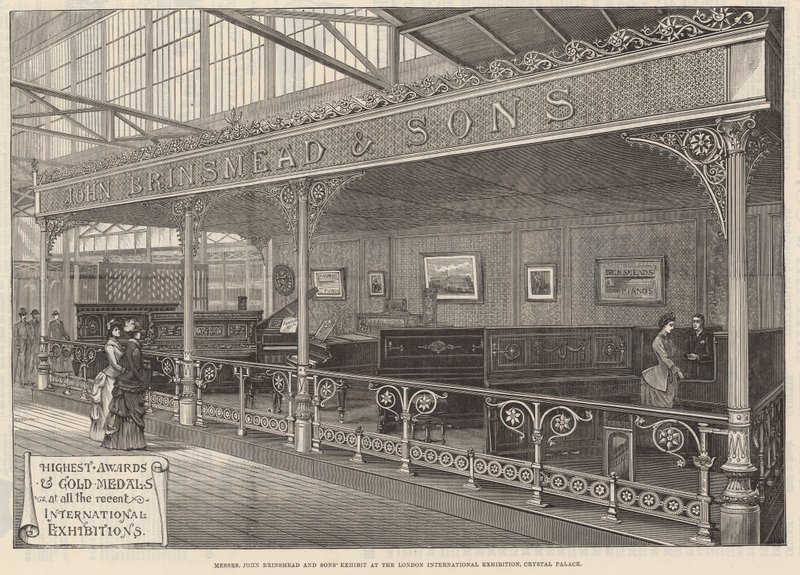 Mrs. John Brinsmead and Sons kiállítás a londoni nemzetközi kiállításon, a Crystal Palace-ban alkotó: English School
