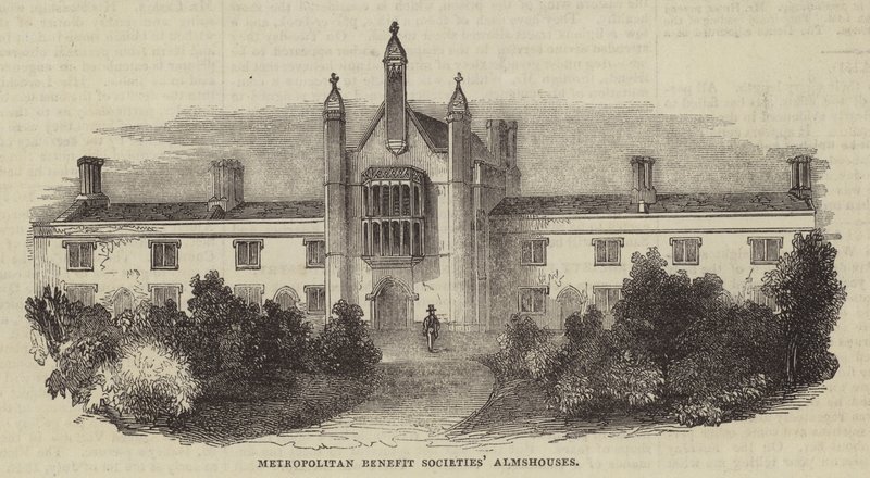 Metropolitan Benefit Societies" Almshouses alkotó: English School