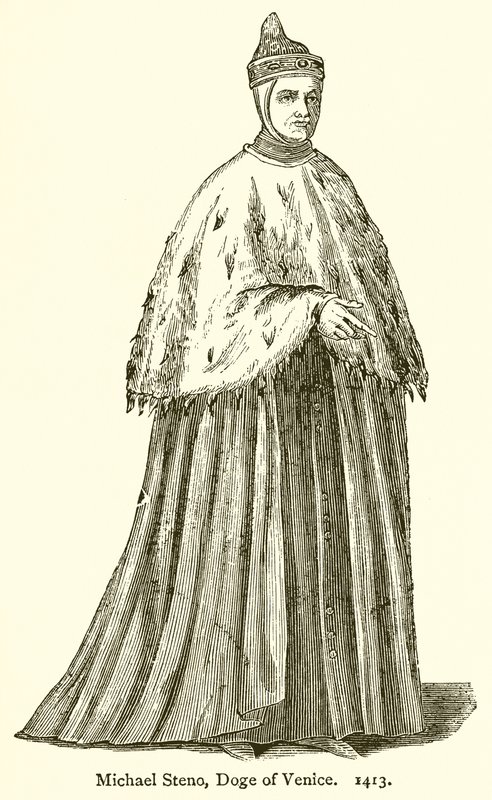 Michael Steno, velencei dózse. 1413 alkotó: English School