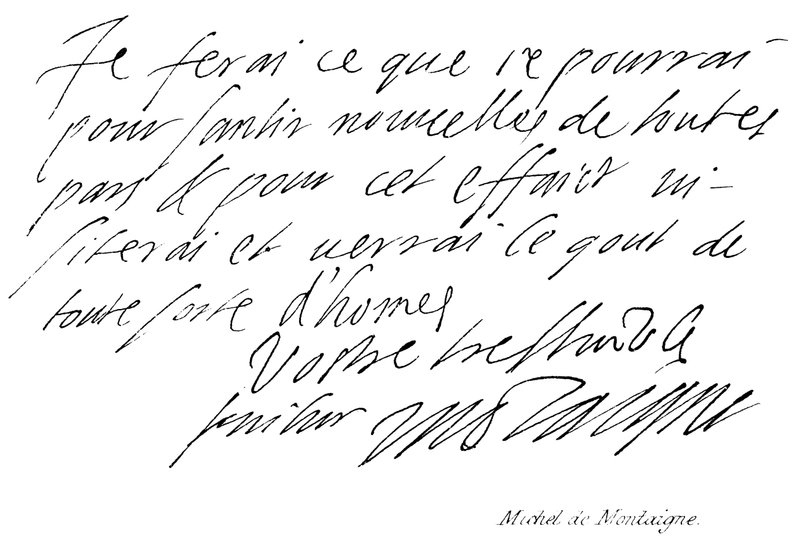 Michel de Montaigne alkotó: English School
