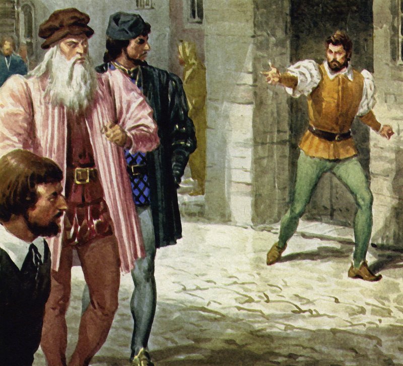 Michelangelo nem szerette Leonardo da Vincit alkotó: English School