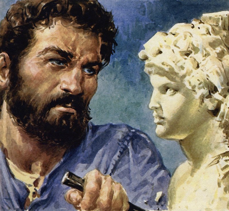 Michelangelos Térdelő Angyalt a Szent Petronio templomhoz faragták alkotó: English School