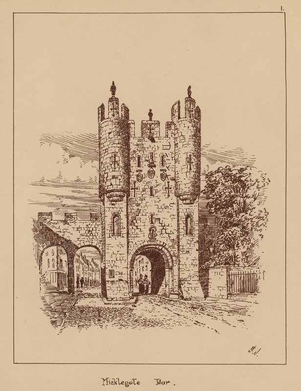 Micklegate bár (litográfia) alkotó: English School