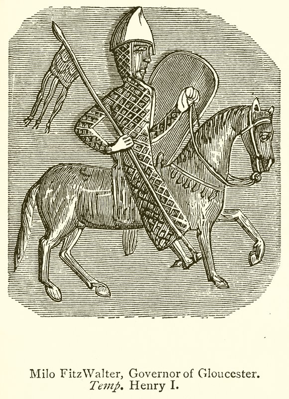 Milo FitzWalter, Gloucester kormányzója. Temp. Henrik I alkotó: English School