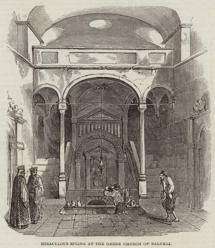 Csodálatos tavasz a Balukli görög templomban (metszet) alkotó: English School