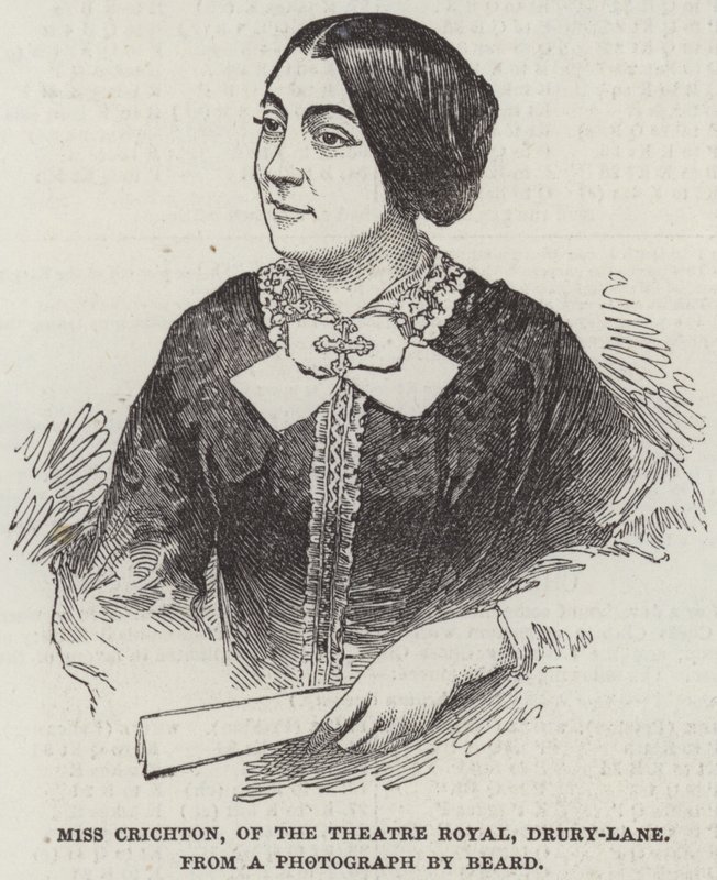 Miss Crichton a Theatre Royal-ból, Drury-Lane (metszet) alkotó: English School