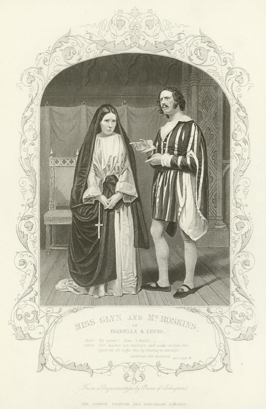 Miss Glyn és Mr Hoskins mint Isabella és Lucio, Mérték a mértékért alkotó: English School