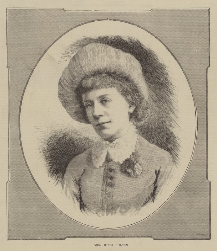 Hilda Hilton kisasszony (metszet) alkotó: English School