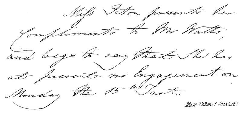 Paton kisasszony (énekes) alkotó: English School