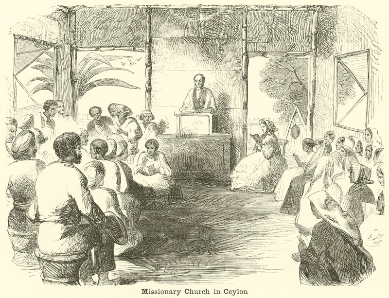 Missziós templom Ceylonban alkotó: English School