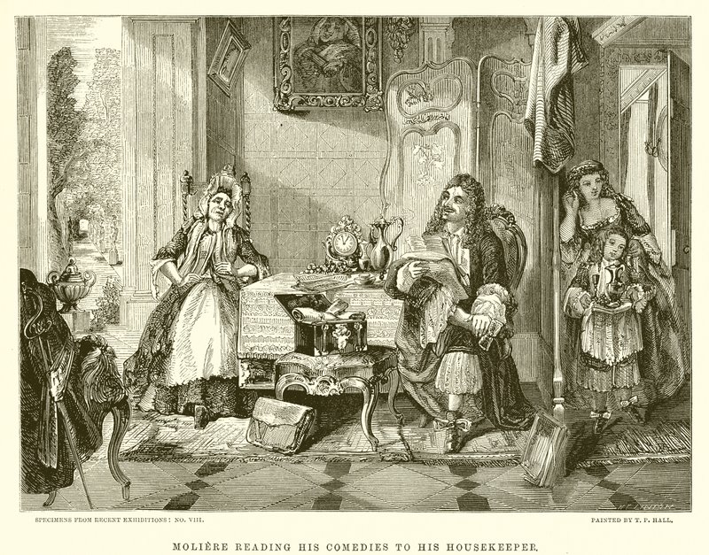 Moliere komédiáit olvassa fel házvezetőnőjének alkotó: English School