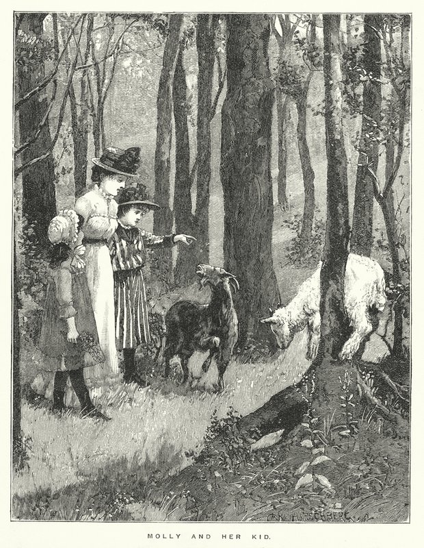 Molly és gyermeke (metszet) alkotó: English School