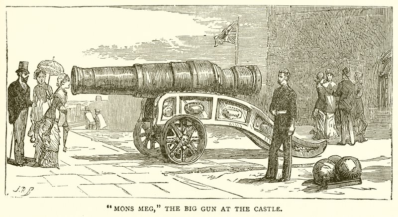 Mons Meg, a nagy fegyver a kastélyban alkotó: English School