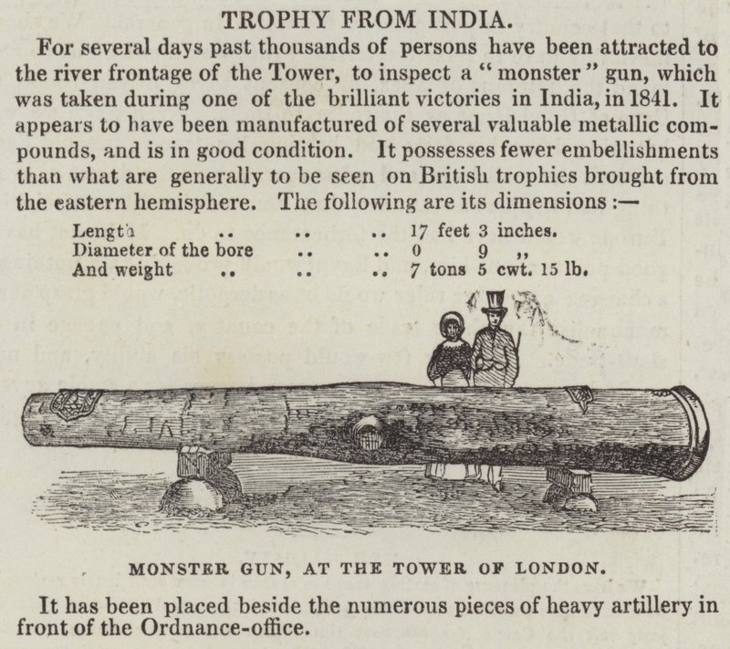 Monster Gun, a Tower of Londonban (metszet) alkotó: English School