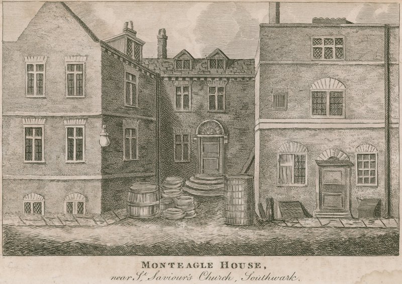 Monteagle ház, a St Saviors templom közelében, Southwark, London alkotó: English School