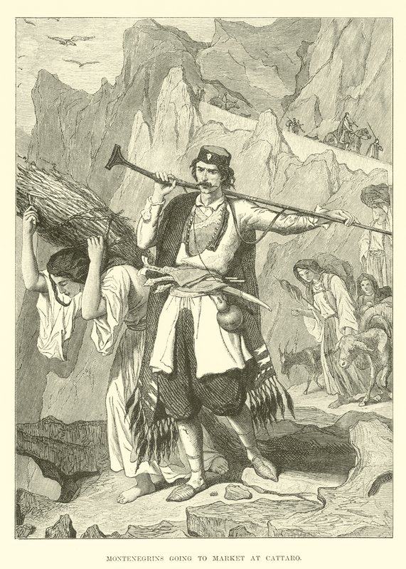 Montenegróiak piacra mennek Cattaróban alkotó: English School