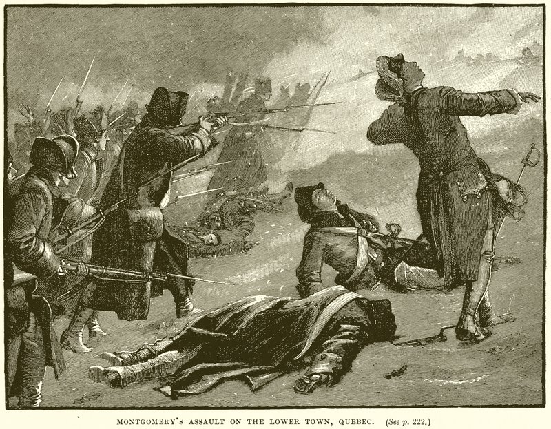 Montgomerys támadás az alsóvárosban, Quebecben alkotó: English School
