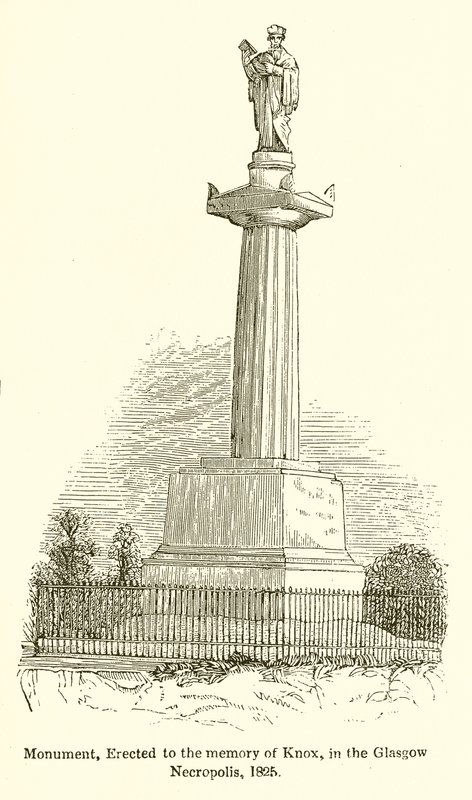 Emlékmű, Knox emlékére, a Glasgow-i Necropolisban, 1825 alkotó: English School