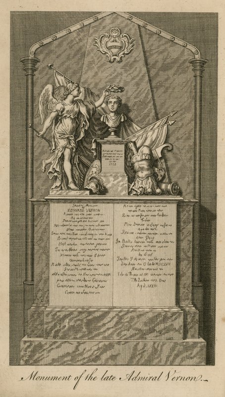 Edward Vernon admirális emlékműve alkotó: English School