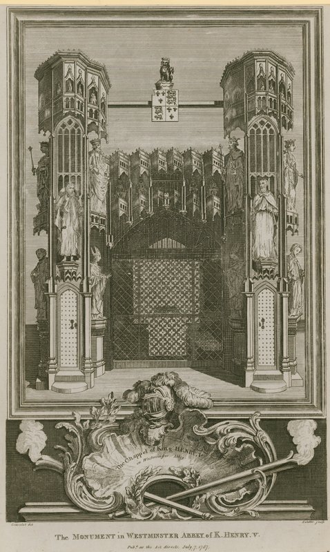 V. Henrik király emlékműve alkotó: English School