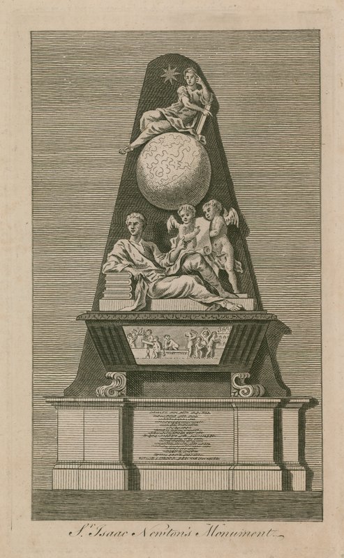 Sir Isaac Newton emlékműve a Westminster-apátságban alkotó: English School