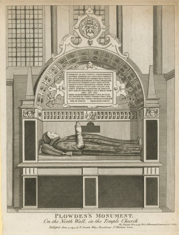 Edmund Plowden emlékműve alkotó: English School